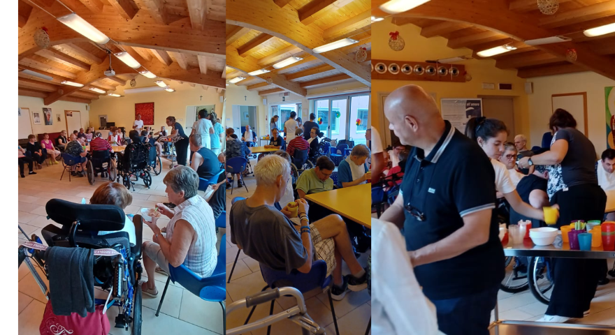 Gianantonio Modenese e Celina Casagrande offrono il gelato al Piccolo Rifugio